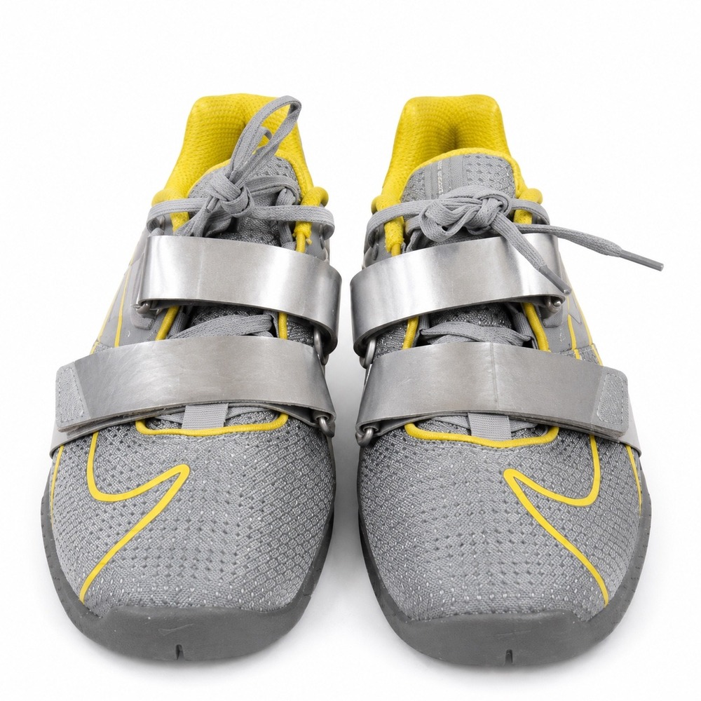 NWT. Nike Romaleos 4 Men's Size 8 Weightlifting Shoes Wolf Grey Yellow Msrp $200